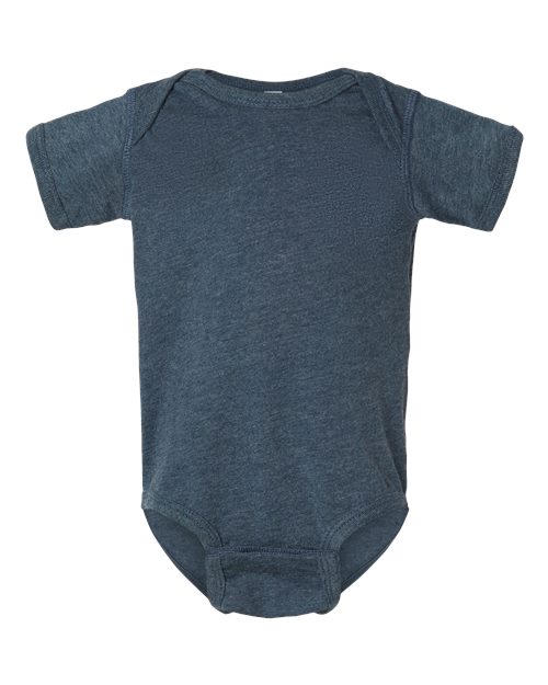 Infant Fine Jersey Bodysuit - Vintage Denim Front