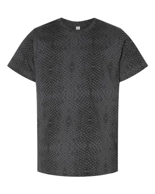 Youth Fine Jersey Tee - Black Reptile Front