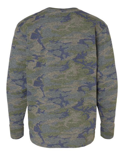 Youth Fine Jersey Long Sleeve Tee - Vintage Camo Back
