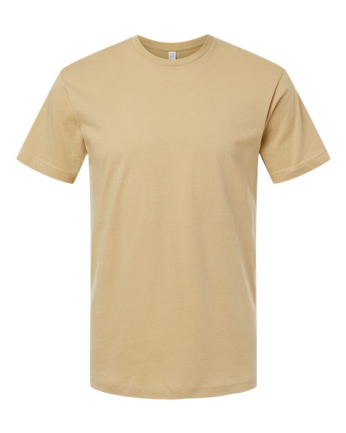 Unisex Fine Jersey Tee - Latte Front