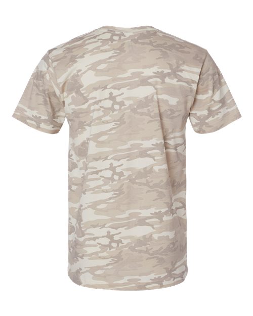 Unisex Fine Jersey Tee - Natural Camo Back