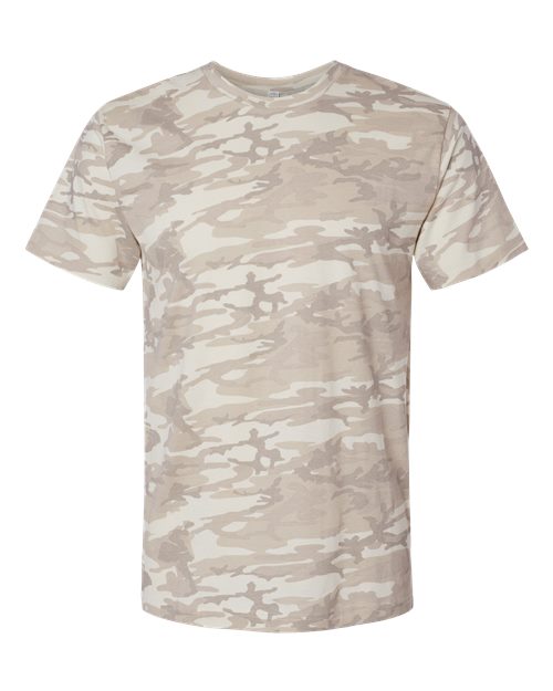 Unisex Fine Jersey Tee - Natural Camo Front