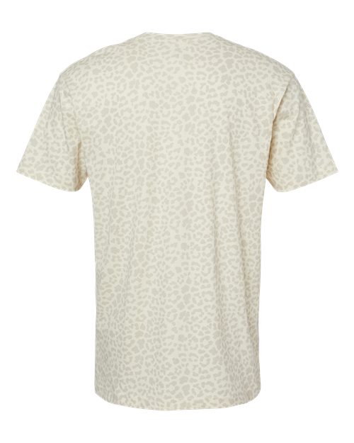 Unisex Fine Jersey Tee - Natural Leopard Back