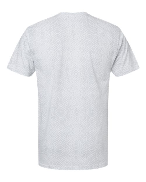 Unisex Fine Jersey Tee - White Reptile Back