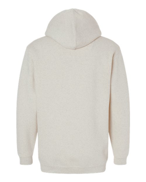 Unisex Elevated Fleece Hoodie Sweatshirt - Natural Heather Back