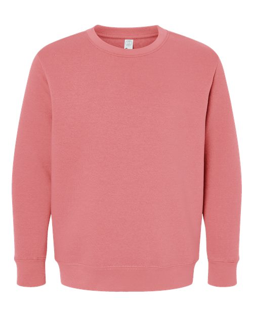 Youth Elevated Fleece Crewneck Sweatshirt - Mauvelous Front