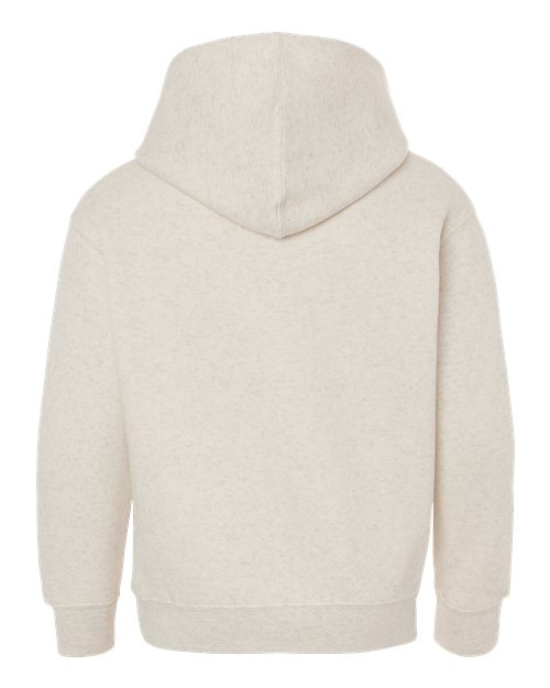 Youth Fleece Hoodie Sweatshirt - Natural Heather Back