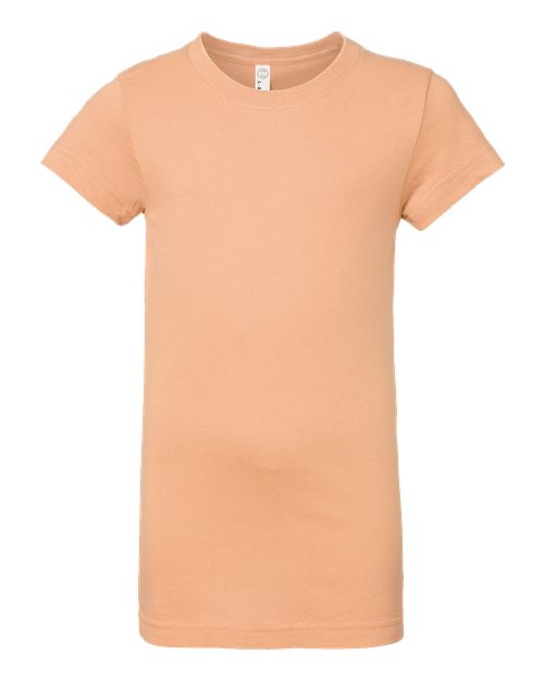 Girls' Fine Jersey Tee - Peachy Front
