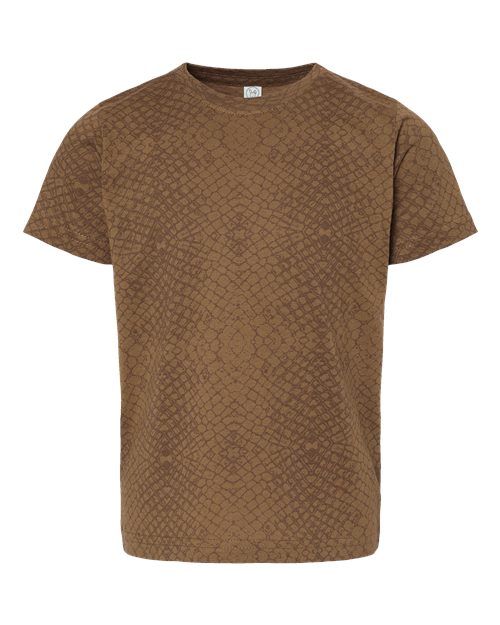 Toddler Fine Jersey Tee - Brown Reptile Front