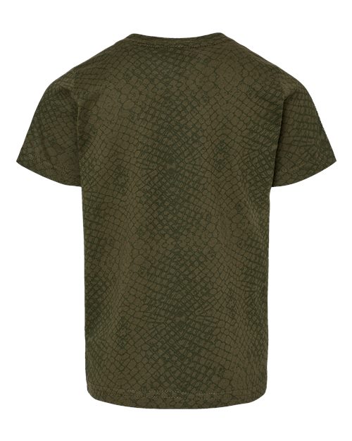 Toddler Fine Jersey Tee - Green Reptile Back