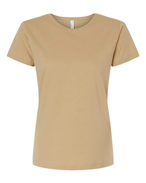 Women's Fine Jersey Tee - Latte Front