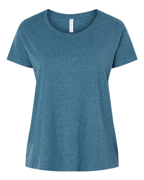 Women's Curvy Collection Fine Jersey Tee - Bermuda Blackout Front