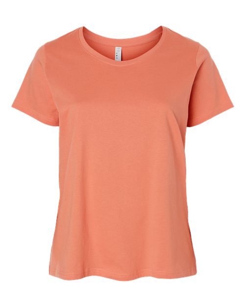 Women's Curvy Collection Fine Jersey Tee - Sunset Front