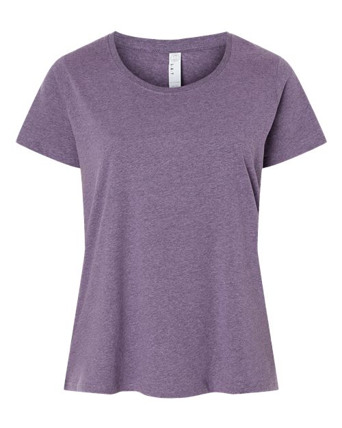 Women's Curvy Collection Fine Jersey Tee - Wisteria Blackout Front