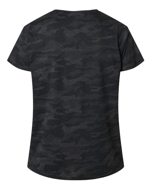 Women's Curvy Collection Fine Jersey Tee - Storm Camo Back