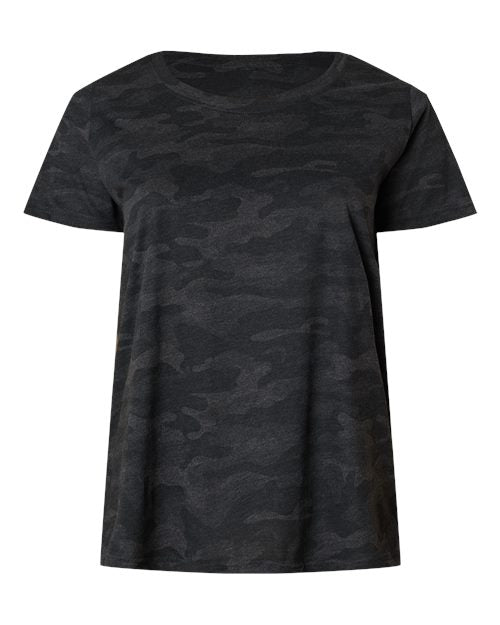 Women's Curvy Collection Fine Jersey Tee - Storm Camo Front