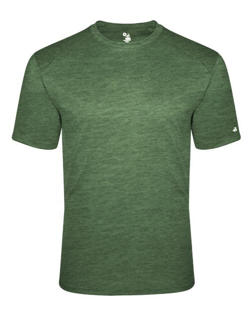 Badger Men's Triblend Performance T-Shirt - Forest Heather Front