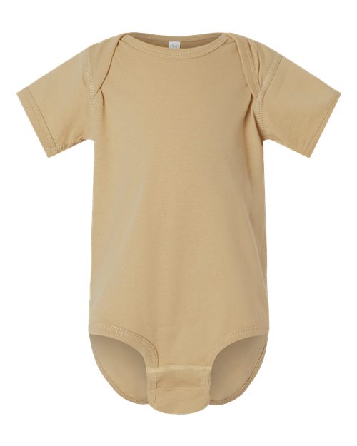 Infant Fine Jersey Bodysuit - Latte Front