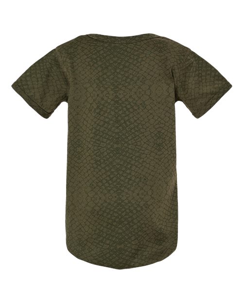 Infant Fine Jersey Bodysuit - Green Reptile Back