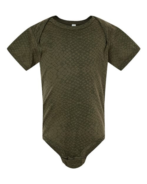 Infant Fine Jersey Bodysuit - Green Reptile Front