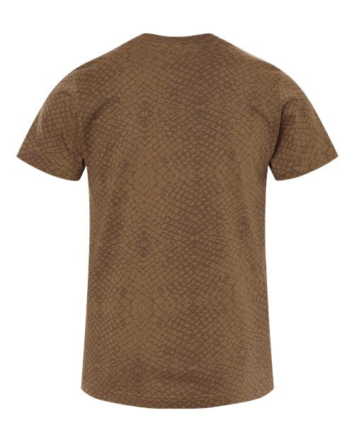 Youth Fine Jersey Tee - Brown Reptile Back