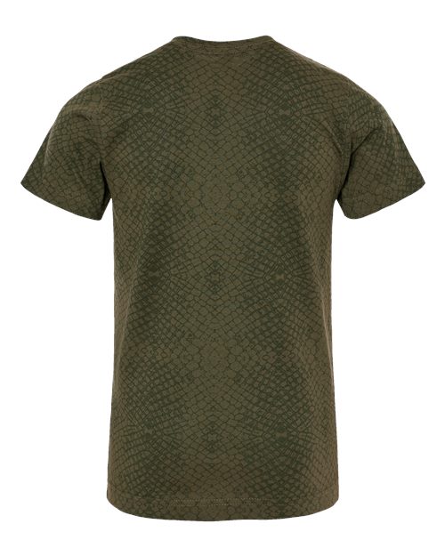 Youth Fine Jersey Tee - Green Reptile Back