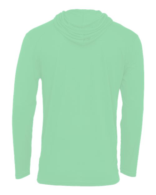 Men's Tri-Blend Surplice Hooded Long Sleeve T-Shirt - Mint Back
