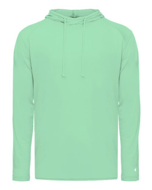 Men's Tri-Blend Surplice Hooded Long Sleeve T-Shirt - Mint Front