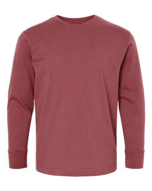 Youth Fine Jersey Long Sleeve Tee - Rouge Front