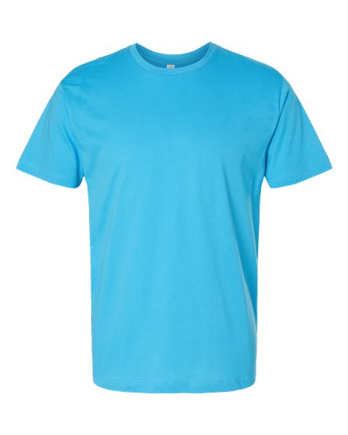 Unisex Fine Jersey Tee - Aqua Front