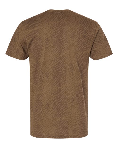 Unisex Fine Jersey Tee - Brown Reptile Back