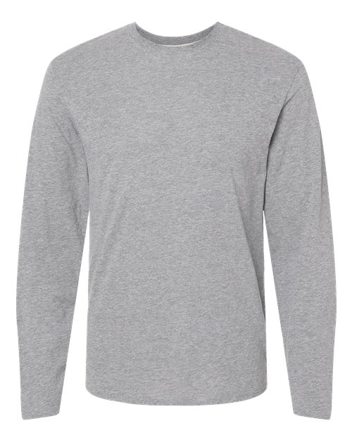 Men's Fine Jersey Long Sleeve Tee - Heather Front