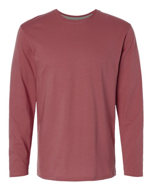 Men's Fine Jersey Long Sleeve Tee - Rouge Front
