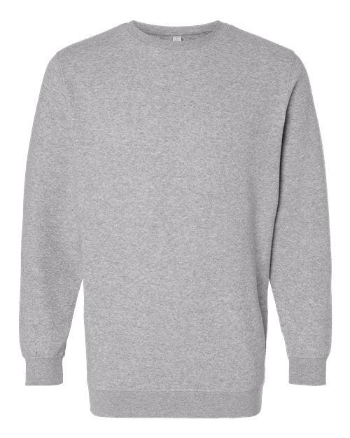 LAT Unisex Elevated Fleece Crewneck Sweatshirt - Heather Front