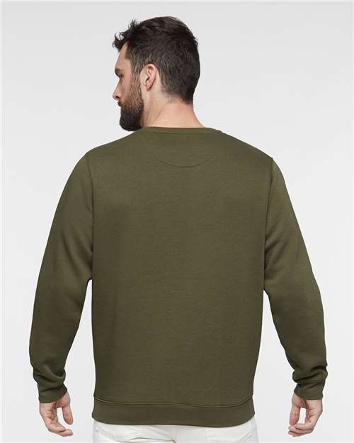 Unisex Elevated Fleece Crewneck Sweatshirt - Military Green Back