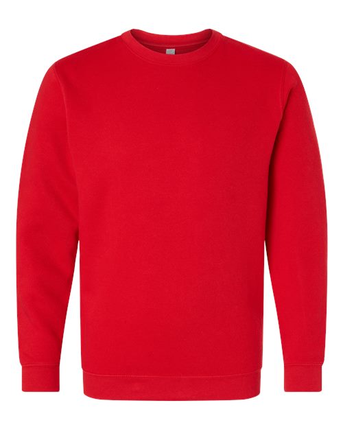 Unisex Elevated Fleece Crewneck Sweatshirt - Red Front