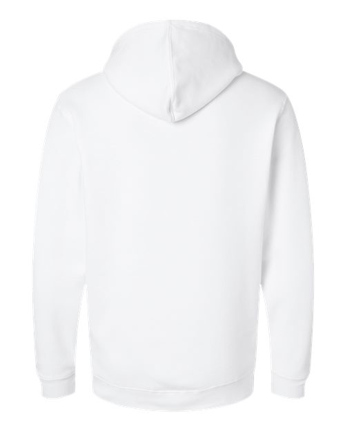 Unisex Elevated Fleece Hoodie Sweatshirt - White Back