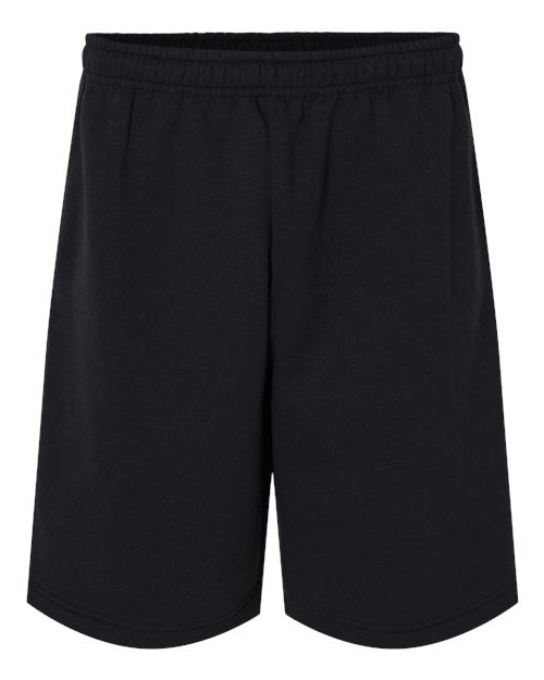 JERZEES Unisex Nublend® Fleece Shorts - Black Front