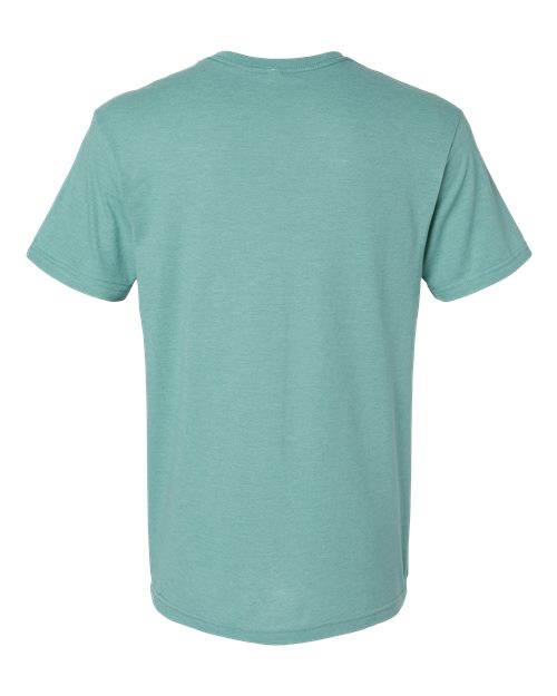 Unisex CVC V-Neck Tee - Heather Arctic Back