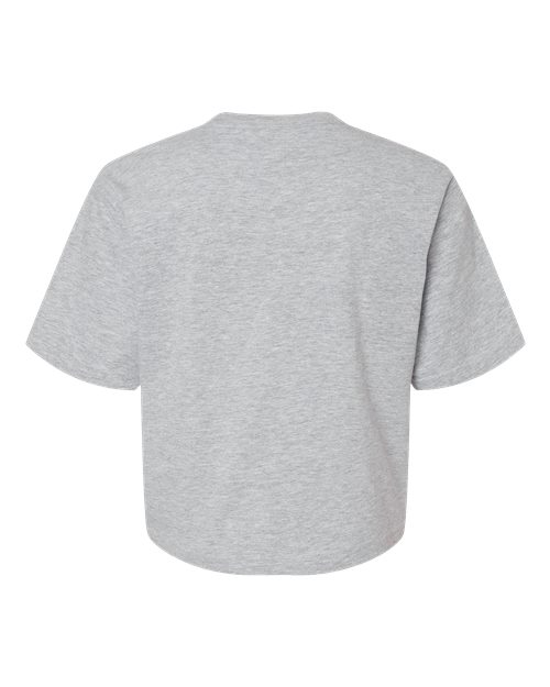 Women's Fine Jersey Boxy Tee - Heather Grey Back