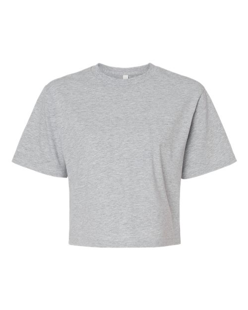 Women's Fine Jersey Boxy Tee - Heather Grey Front