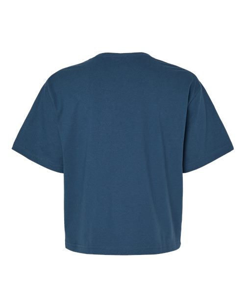 Women's Fine Jersey Boxy Tee - Sea Blue Back