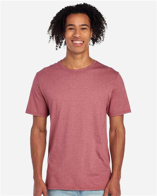 Premium Blend Ring-Spun T-Shirt - Heather Mauve Front