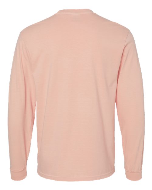 Unisex Garment-Dyed Heavyweight Long Sleeve T-Shirt - Peachy Back