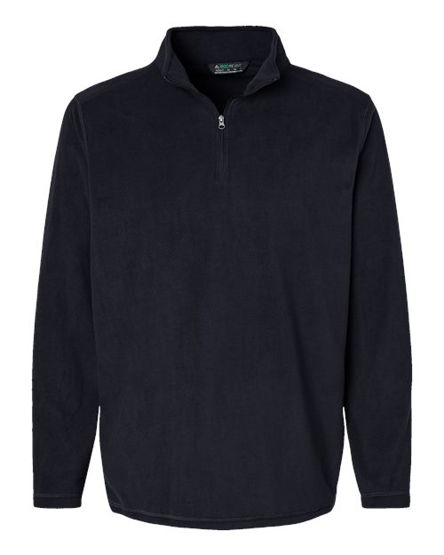Unisex Eco Revive™ Micro-Lite Fleece Quarter-Zip Pullover - Black Front