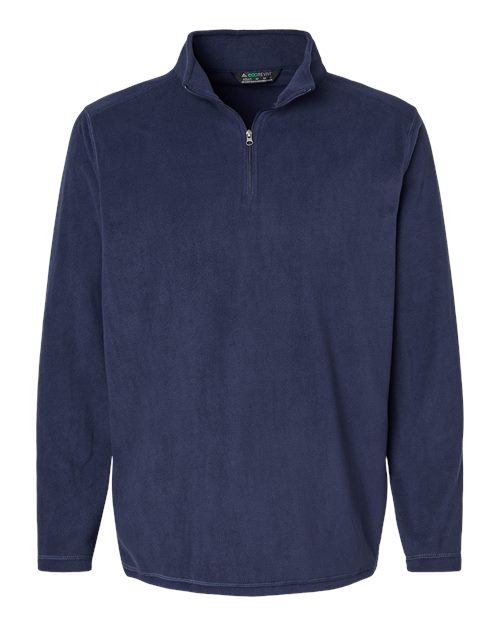 Unisex Eco Revive™ Micro-Lite Fleece Quarter-Zip Pullover - Navy Front