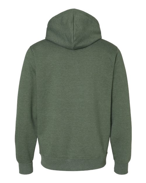 Unisex Eco™ Premium Blend Ring-Spun Hooded Sweatshirt - Military Green Heather Back