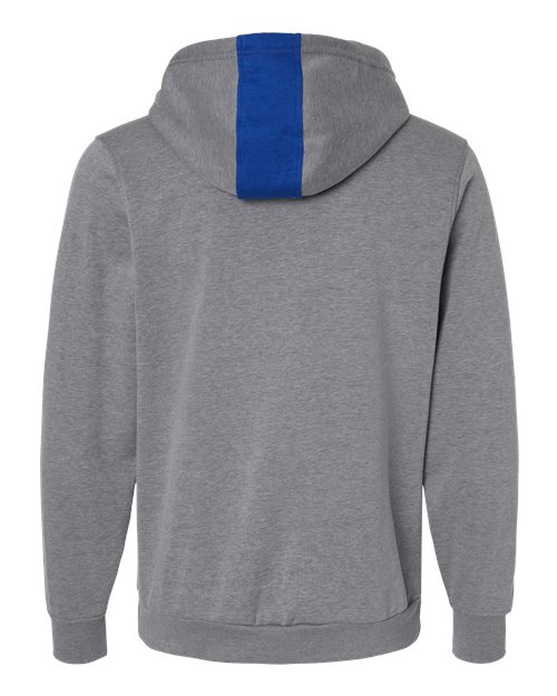 Unisex Eco Revive™ Three-Season Triblend Fleece Hooded Sweatshirt - Royal/ Grey Heather Back