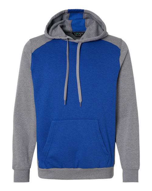 Unisex Eco Revive™ Three-Season Triblend Fleece Hooded Sweatshirt - Royal/ Grey Heather Front