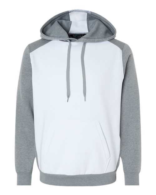 Unisex Eco Revive™ Three-Season Triblend Fleece Hooded Sweatshirt - White/ Grey Heather Front